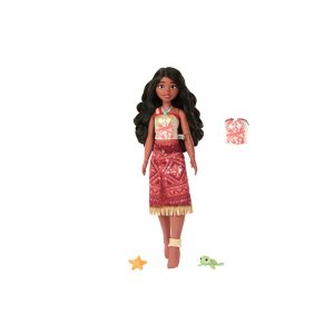 Mattel Disney Moana 2 Toys, Swimming Tautai Moana Fashion Doll with 2 Accessories