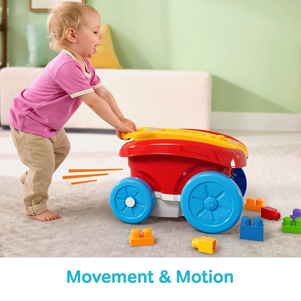 Mattel MEGA BLOKS Fisher-Price First Builders Block Scooping Wagon With Storage (20 Pieces) For Toddlers - Image 5