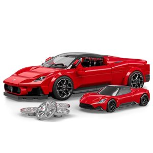 Mattel Brick Shop (Speed) Hot Wheels Maserati Mc20 Building Toy Kit (250 Pieces), For Collectors