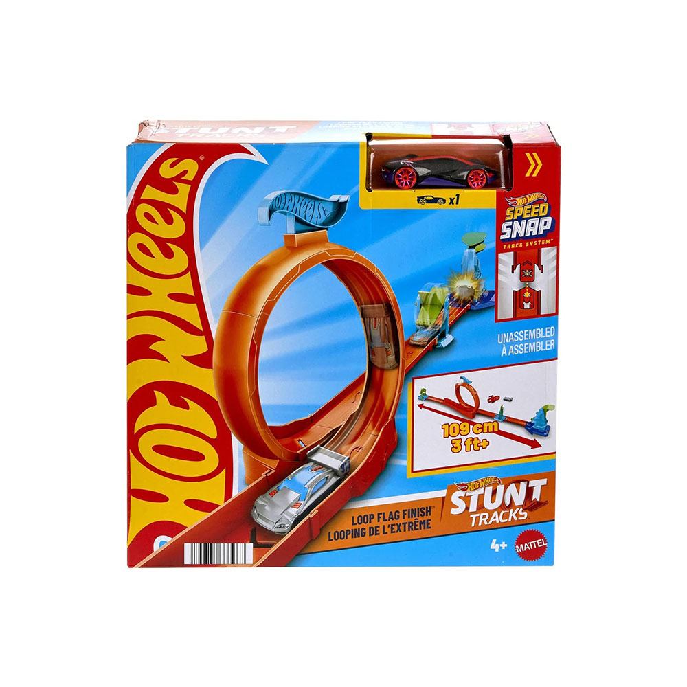 Mattel Hot Wheels Champion Stunt Tracks, Loops Flag Finish (JHK76) - Image 2