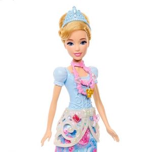 Mattel Disney Princess Jewel Reveal Cinderella Fashion Doll W/ 8 Surprises Including Gem Box & Accessories