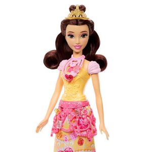 Mattel Disney Princess Jewel Reveal Belle Fashion Doll W/ 8 Surprises Including Gem Box & Accessories