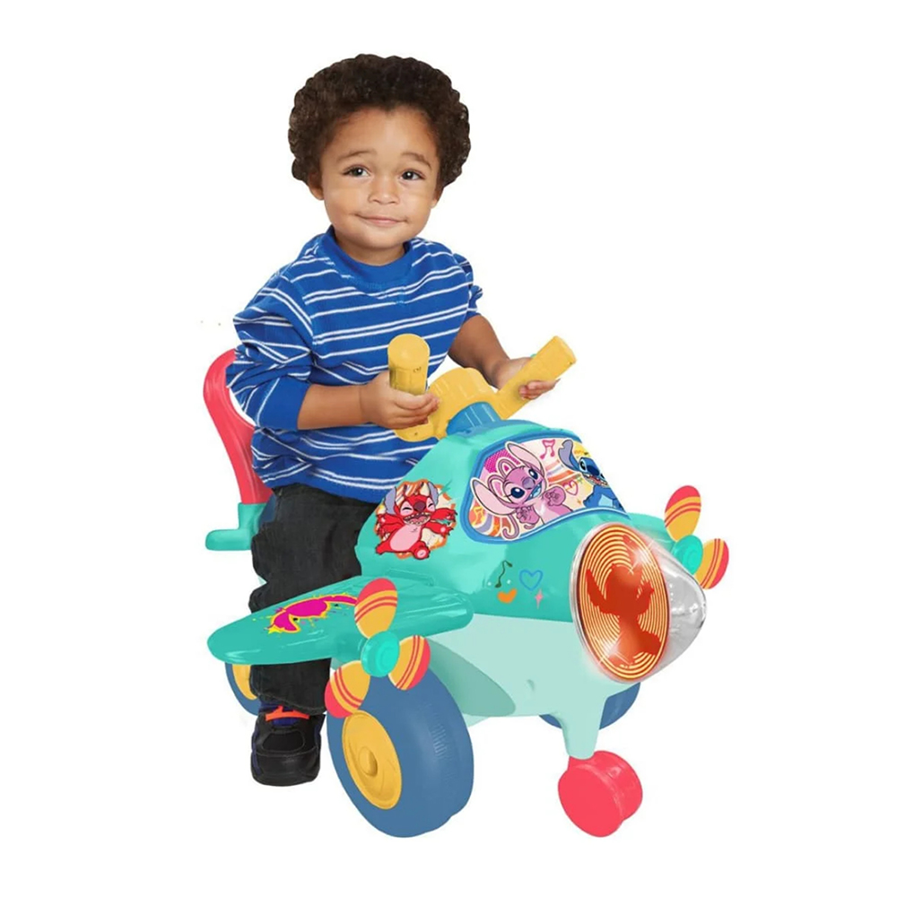 Kiddieland - Cartoon Animation: Disney - Lilo & Stitch - Lights N Sounds Stitch Animated Activity Plane - Image 3