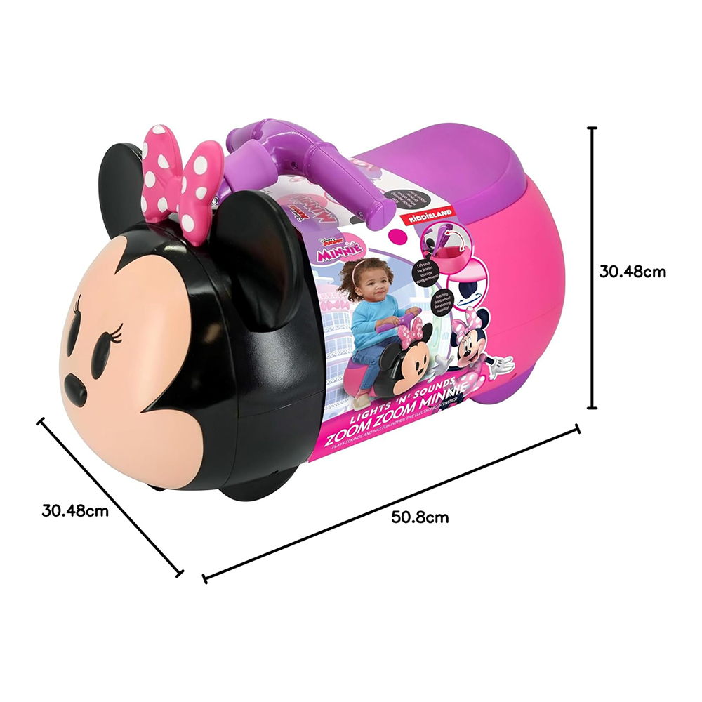 Kiddieland - Cartoon Animations: Disney - Mickey Mouse & Friends - Lights N Sounds Minnie Zoom Ride On - Image 4