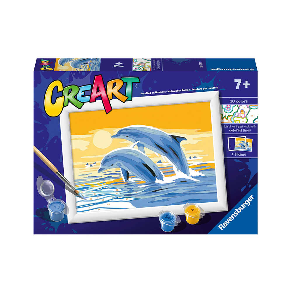 Ravensburger CREART Delightful Dolphins 18 x 13 cm - Image 2