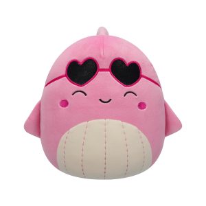 Jazwares Squishmallows - Core: Seasonal Squad - the Pink Whale with Closed Eyes Val (7.5 Inch)