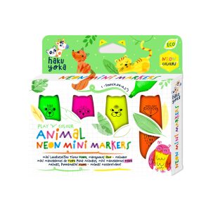 Avenir - Play N Colour Mini Markers - Animal Neon (CDU8PCS)
