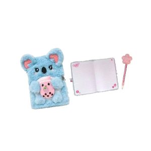 Hot Focus - Fuzzy Diary Koala Book with Lock Set