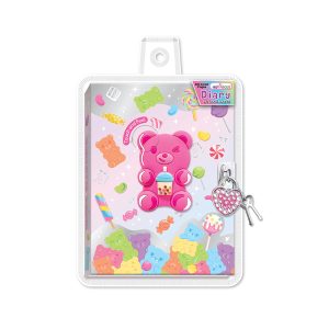 Hot Focus - Gummy Bear Squishy Diary with Lock & Key