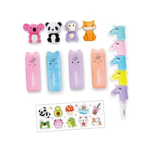 Hot Focus - Whimsy Friends 5In1 Non-Sharpning Stackable Pencils