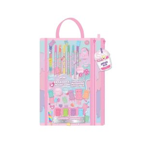 Hot Focus - Sugar Crush Erasable Magic Fun With Mesh Bag Stationery Set