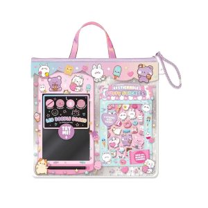 Hot Focus - LCD Doodle Board with Restickable Puffy Stickers
