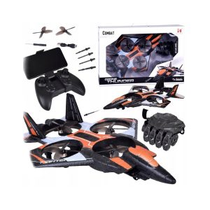 Land Horizon - R/C Combat Aircraft Drone with Light 2 Asst Color with 1200 Mah Lithium Battery & USB