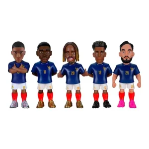 MINIX - Football Stars 5-Pack Sports: Football - France - (Mbappe, Dembele, Barcola, Doue, Cherki) (7 Cm)