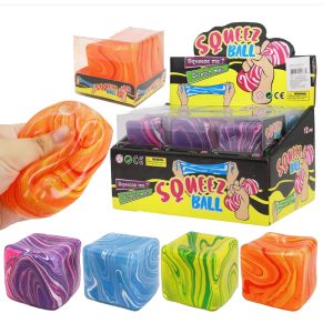Squeez - Swril Cube - 5cm PVC Slow Rising (One Random Color)