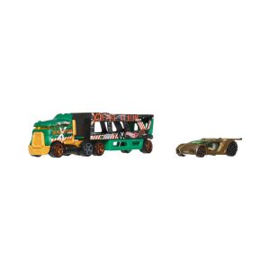Mattel Hot Wheels Super Rigs, 1:64 Scale Toy Car And Matching Transporter, Road Rally (BDW61 Group BDW51-977F)