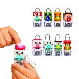 Bingo Squishy TNT Games Clickers Key Chain with Multi Colors Light (10PCS/Pack)