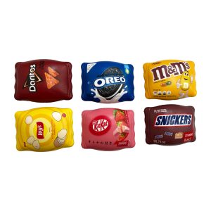 Bingo Squishy Six snack packs with PU Mixed style, with mesh bags 12 pieces per medium pack