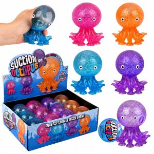 Squishy Octopus with suction CDU12PCS