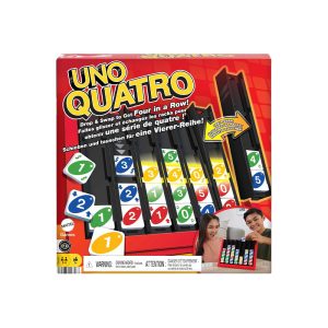 Mattel UNO Quatro Game For Adult, Family & Game Night, 2 To 4 Players, Ages 7 Years & Up