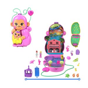 Mattel Polly Pocket Momma Monkey & Baby