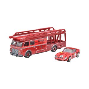 Mattel Hot Wheels Premium Car Culture Team Transport Truck & Race Car - Ferrari 250 GTO & Fiat 642 RN2 Bartoletti Transporter (JBM37 Group FLF56-978H)
