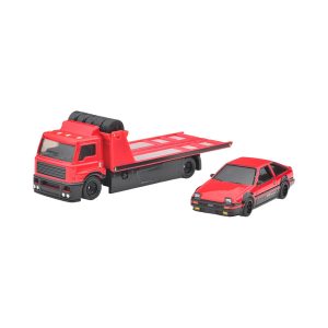 Mattel Hot Wheels Premium Car Culture Team Transport Truck & Race Car - Toyota AE86 Sprinter Trueno & Fleet Street (JBM40 Group FLF56-978H)