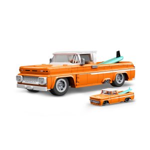 Mattel Brick Shop (Elite) Hot Wheels Custom ''62 Chevy Pickup Building Toy Kit (858 Picece), For Collectors