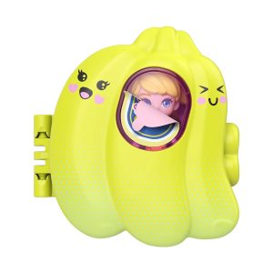 Mattel Polly Pocket Fruit Friend Reveal Surprise, Banana Mini Toy, Doll & Micro Compact, Keychain And Sticker Sheet, Pet Accessory
