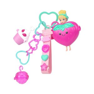 Mattel Polly Pocket Dolls & Pets, Bracelet Style Kit, Fashions And Keychain Accessories, Style Strawberry