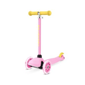 BOLDCUBE - Tenny - Pink & Yellow 3 LED Wheel Scooter (BC-T3WS-SKY008)