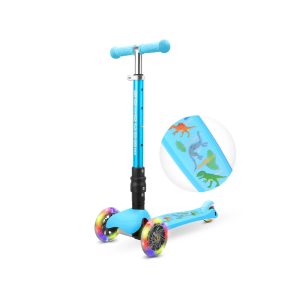 BOLDCUBE - Tenny Fold - Dinosaur 3 LED Wheel Scooter (BC-TF3WS-SKY015)