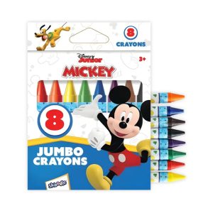 RRG - Skoodle Cartoon Animation: Disney Junior - Mickey Mouse Jumbo Crayons (8 Pack)