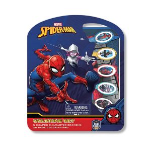 RRG - Skoodle Super Heroes: Marvel - Spider-Man Coloring Set with Shaped Crayon