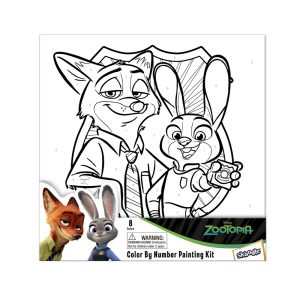 RRG - Skoodle Cartoon Animation: Disney - Zootopia - Nick & Judy Color by Number Painting Kit