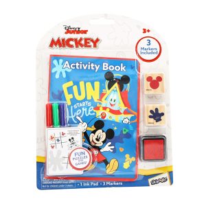 RRG - Skoodle Cartoon Animation: Disney Junior - Mickey Mouse Activity Book with Wooden Stampers
