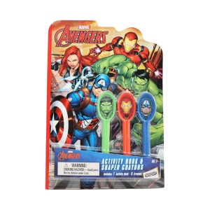 RRG - Skoodle Super Heroes: Marvel - Avengers Activity Book & Shaped Crayons