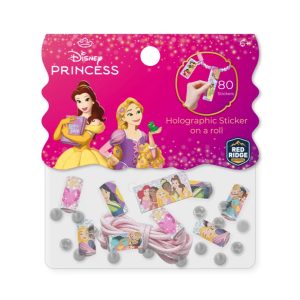 RRG - Skoodle Cartoon Animation: Disney Princess Holographic Sticker on a roll (80 PCS)
