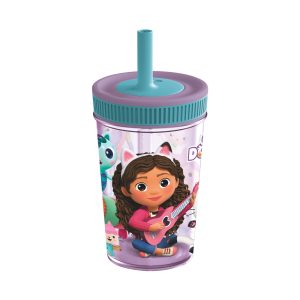 GABBY DOLLHOUSESTOR LEAK PROOF SILICONE STRAW TUMBLER 420ML