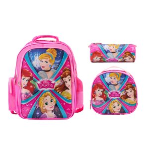 Amiral Cartoon Animation: Disney Princess 3-In-1 Back to School Collectotion (Backpack 18 Inch , Lunch Bag & Pencilcase)
