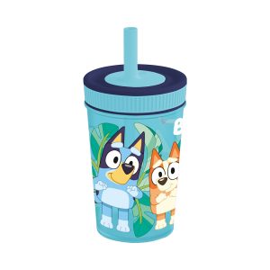 BLUEY STOR LEAK PROOF SILICONE STRAW TUMBLER 420ML