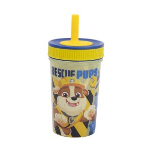 PAW PATROL BOY STOR LEAK PROOF SILICONE STRAW TUMBLER 420ML