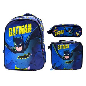 AMIRAL Batman 3-in-1 School Set (Backpack, Lunch Bag & Pencil Case)