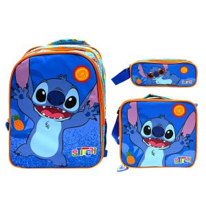 AMIRAL Stitch 3-in-1 School Set (Backpack, Lunch Bag & Pencil Case)