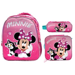 AMIRAL Minnie Mouse 3-in-1 School Set (Backpack, Lunch Bag & Pencil Case)