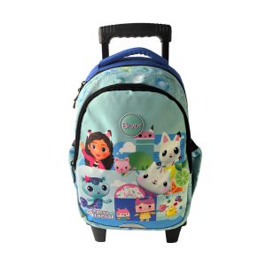 Be Ready Cartoon Animation: DreamWorks - Gabby''s Doll House 3-Zipper Trolly Backpack 14 Inch