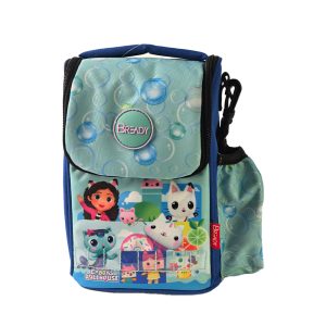 Be Ready Cartoon Animation: DreamWorks - Gabby''s Doll House Lunch Bag 14 Inch with Water Bottle Cover