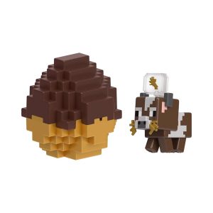 Mattel Minecraft Cow Mini Mode Spawn Egg With Surprise Mini Figure, 1.5-Inch Collectible Toy