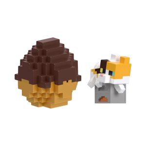 Mattel Minecraft Cat Mini Mode Spawn Egg With Surprise Mini Figure, 1.5-Inch Collectible Toy
