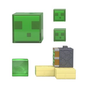 Mattel Minecraft  Stickey Piston Trap Core Figures with Activation Set, 3.25-Inch Scale Collectible